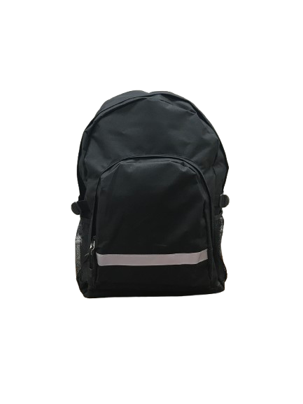 Backpack w/Dual Mesh Pocket - Black 25L