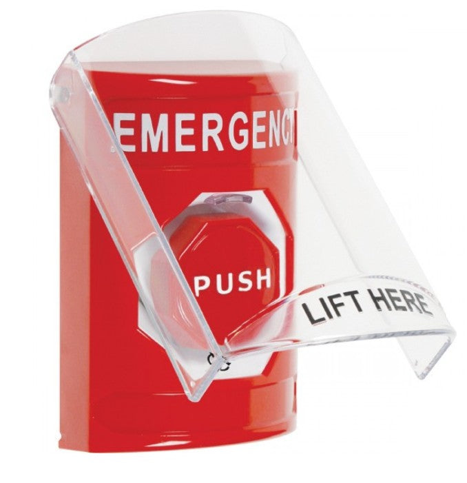 Stopper® Stations Red "EMERGENCY" LED Illuminated Push Button