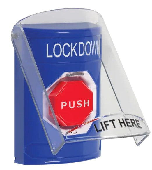Stopper® Stations Blue "LOCKDOWN" LED Illuminated Push Button