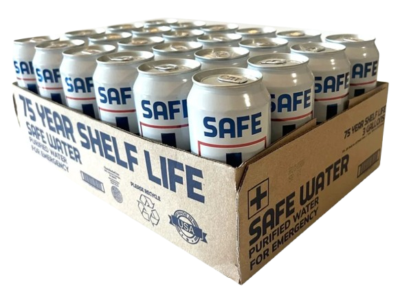 Safe Water 75-Year Emergency Drinking Water – 16 oz Can