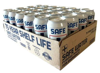 Safe Water 75-Year Emergency Drinking Water – 16 oz Can