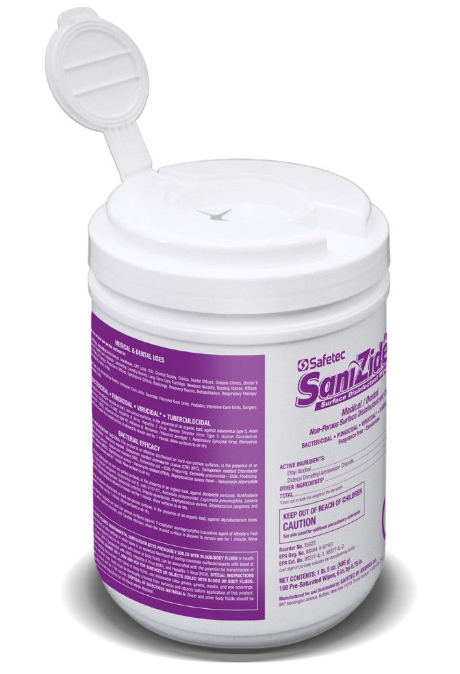 Safetec SaniZide Pro 1® Surface Disinfectant Wipes