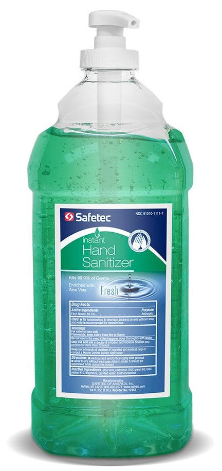 Safetec Hand Sanitizer - 64 oz Pump