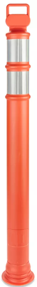 45" Delineator Post — Orange/Silver Reflective