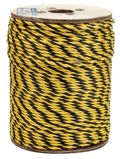 Safety Rope Yellow & Black Poly 1/4" x 600'
