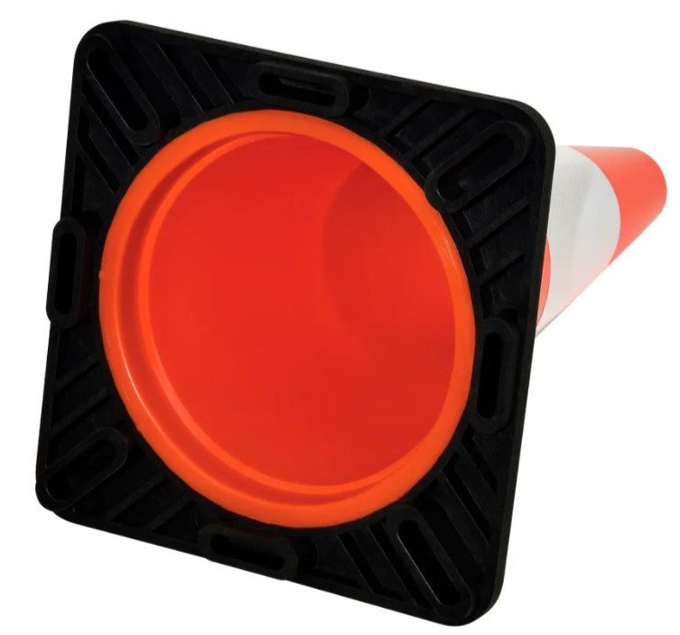 18" Orange Traffic Cone with Reflective Stripe
