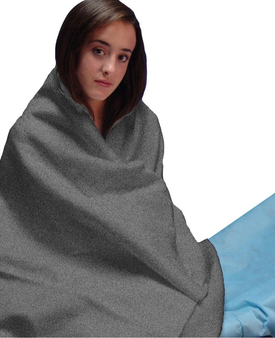 Taylor Light Weight Poplar Fleece Blanket – Gray 40” x 80”