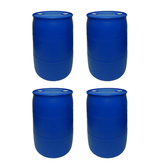 55 Gallon Water Storage Barrel Bundle - 4 Pack