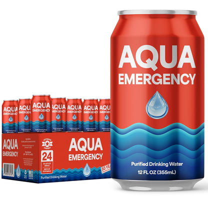Aqua 50 Year Shelf Life Emergency Drinking Water - 12 oz Can