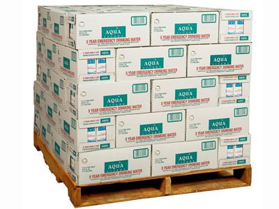 pallet of Aqua Literz water