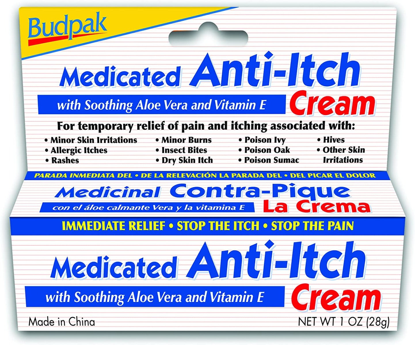 Budpak medicated anti-itch cream