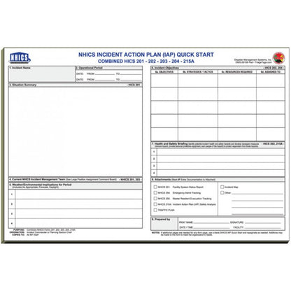 NHICS Nursing Home Incident Command Worksheet Kit