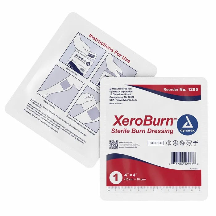 Dynarex 1295 XeroBurn Sterile Burn Dressing - 4" x 4"