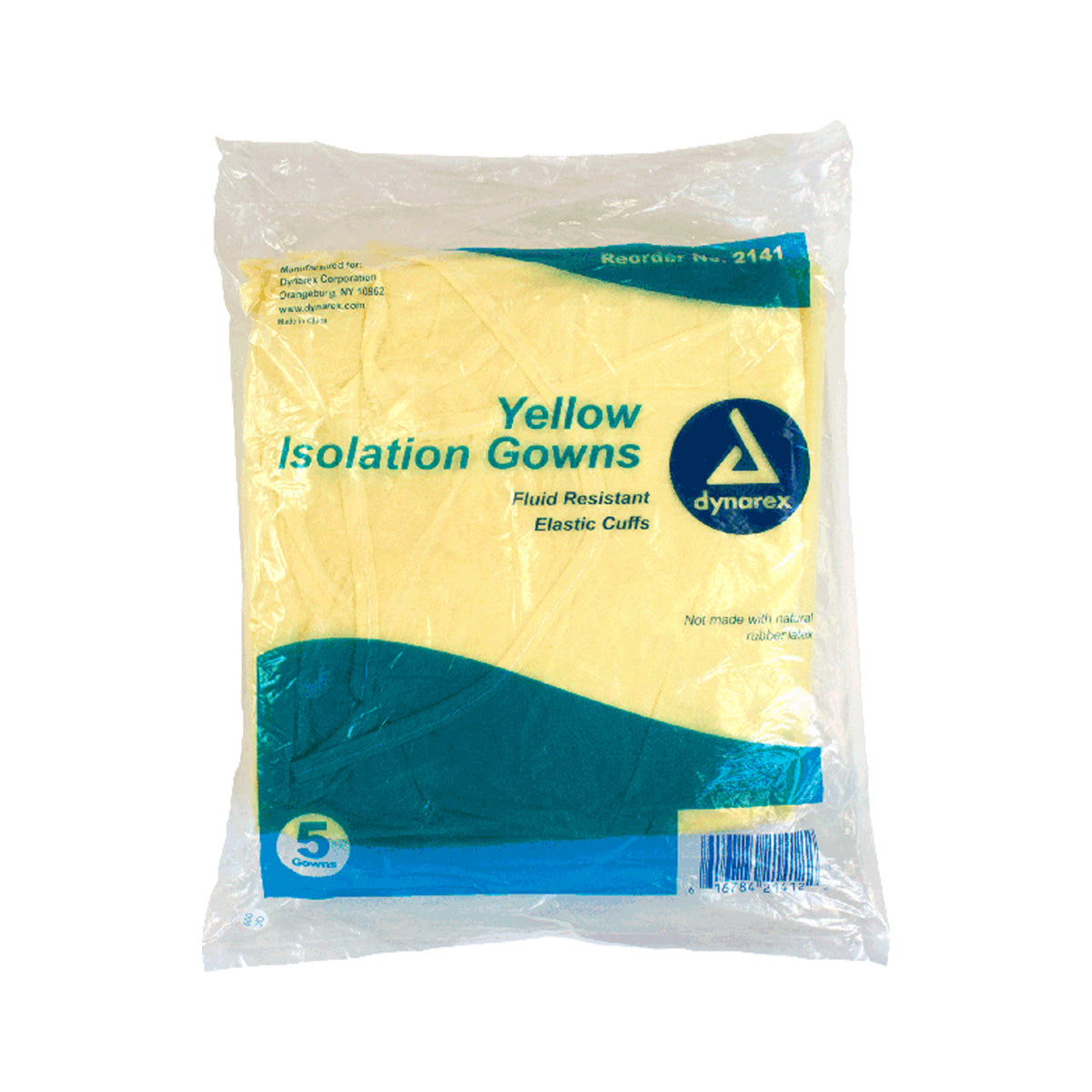 Dynarex 2141 Fluid-Resistant Isolation Gown