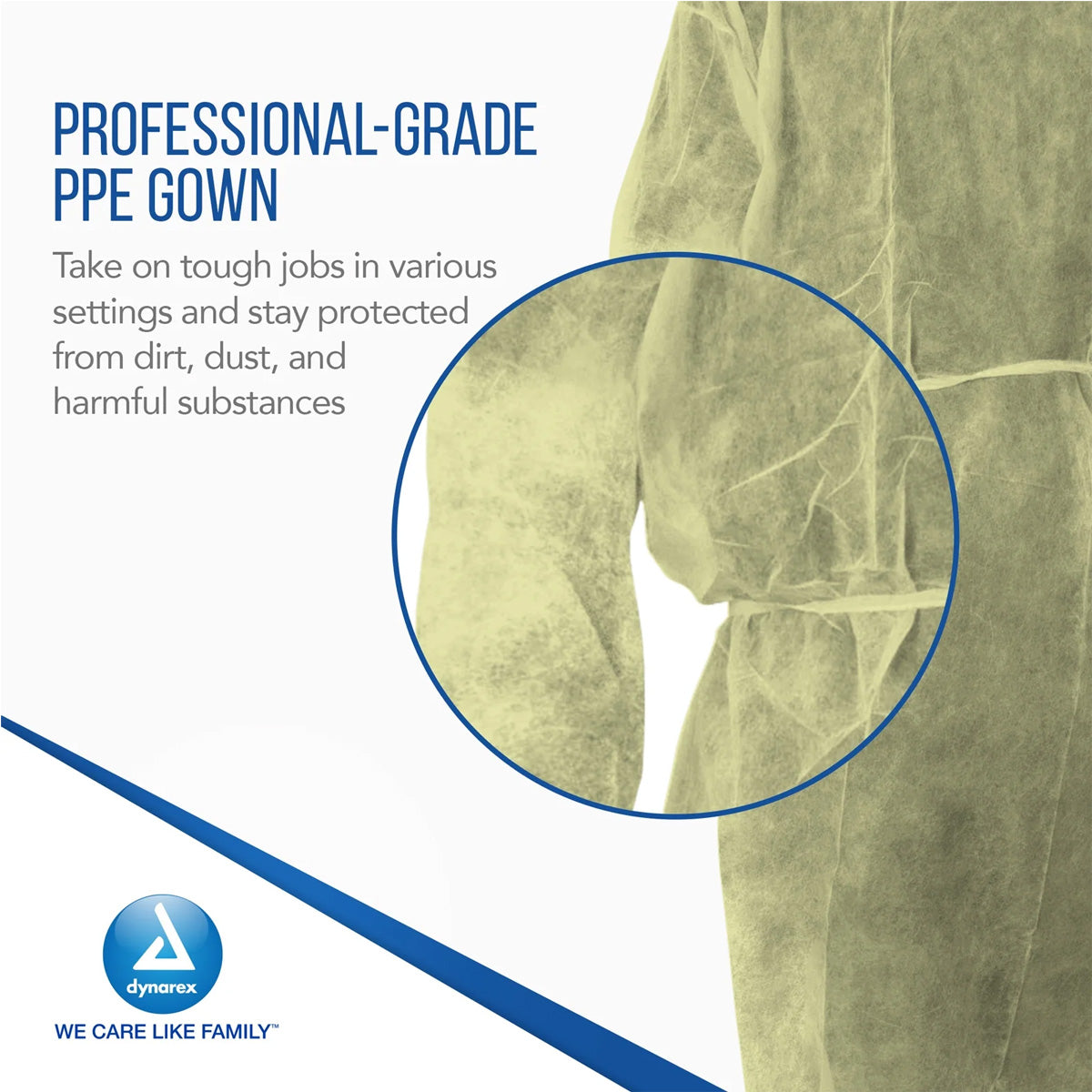 Dynarex 2141 Fluid-Resistant Isolation Gown