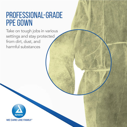 Dynarex 2141 Fluid-Resistant Isolation Gown