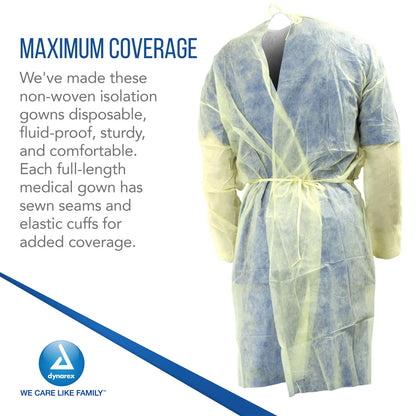 Dynarex 2141 Fluid-Resistant Isolation Gown