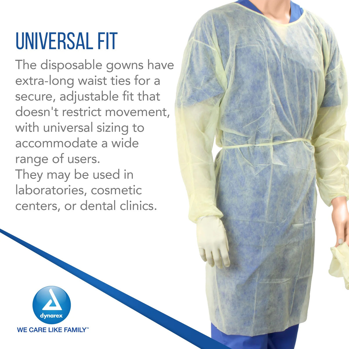 Dynarex 2141 Fluid-Resistant Isolation Gown
