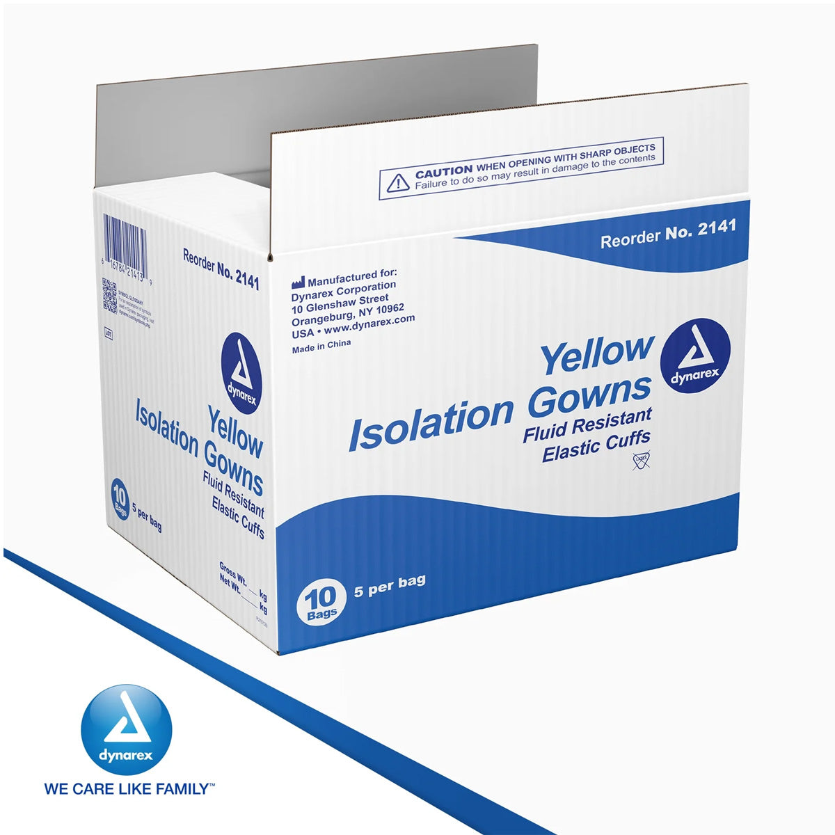 Dynarex 2141 Fluid-Resistant Isolation Gown