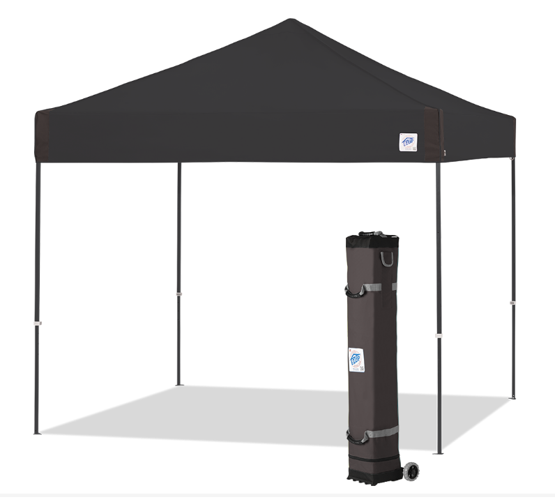 EZ Up black 10x10 canopy tent with carry bag