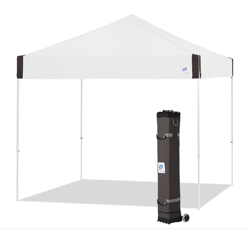 EZ Up white 10x10 canopy tent with carry bag