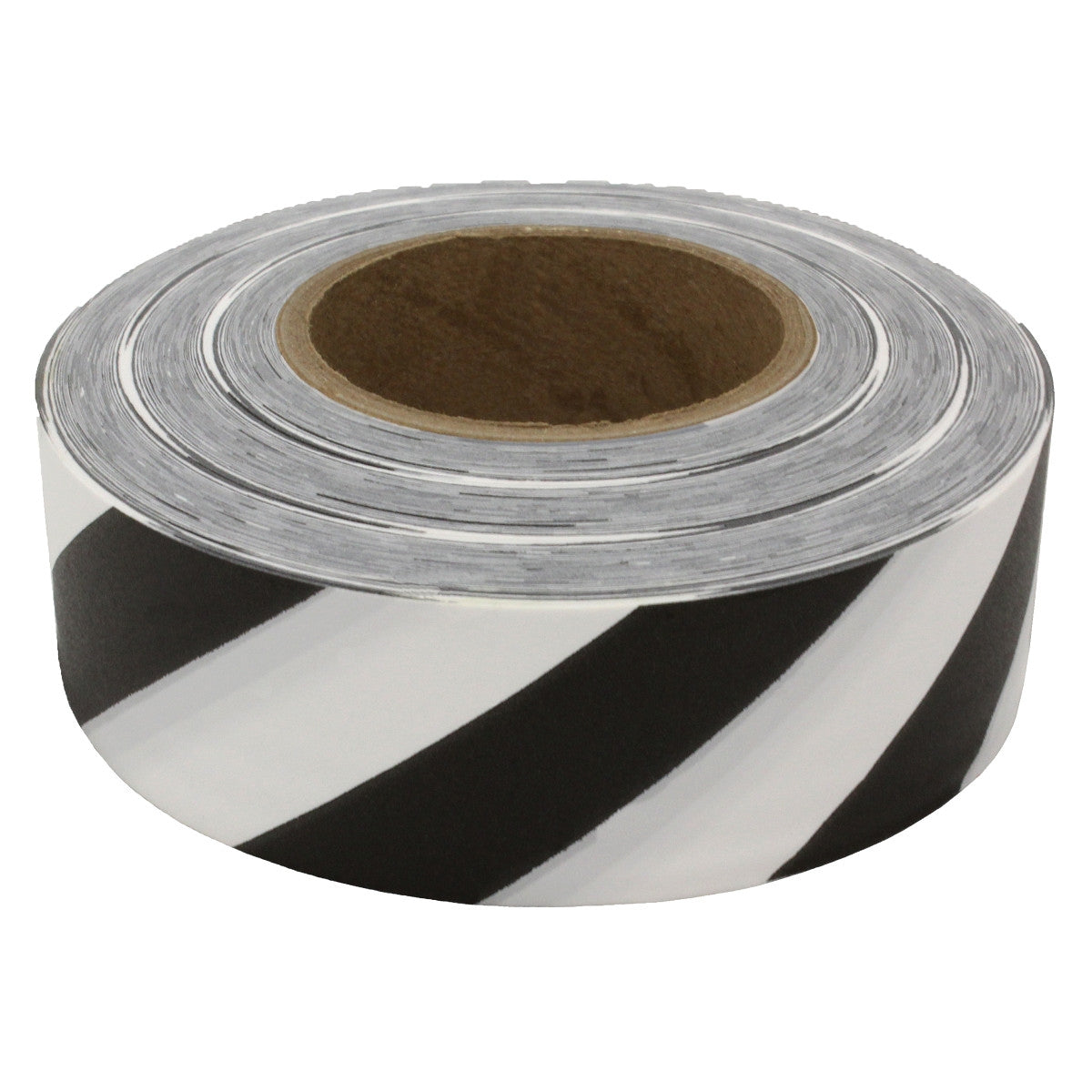 300' black & white strip flagging tape