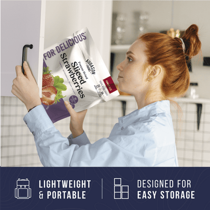 Freeze Dried Sliced Strawberries Family Size Pouch, 20 Servings