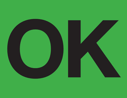 green OK sign