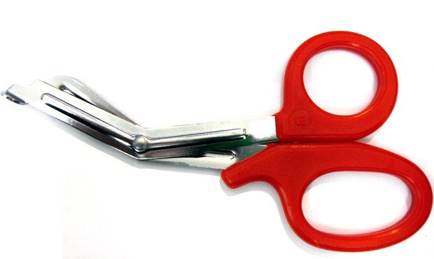 5.5" bandage scissors with red handle