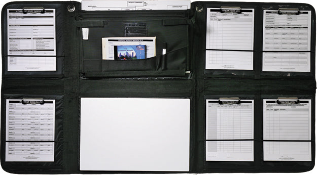 Open Command Board with various clips and pockets