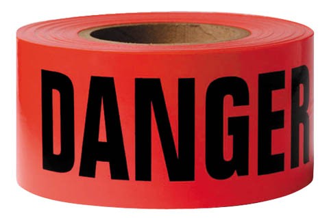 Red "DANGER" Barricade Tape