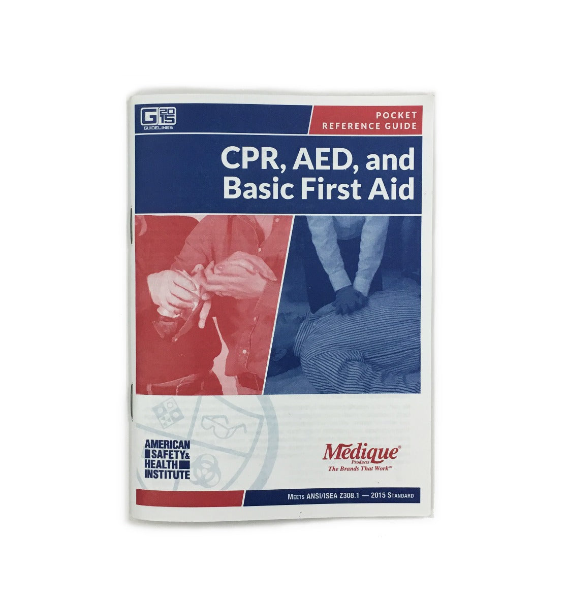 American Safety & Health Institute CPR, AED & Basic First Aid Guide booklet