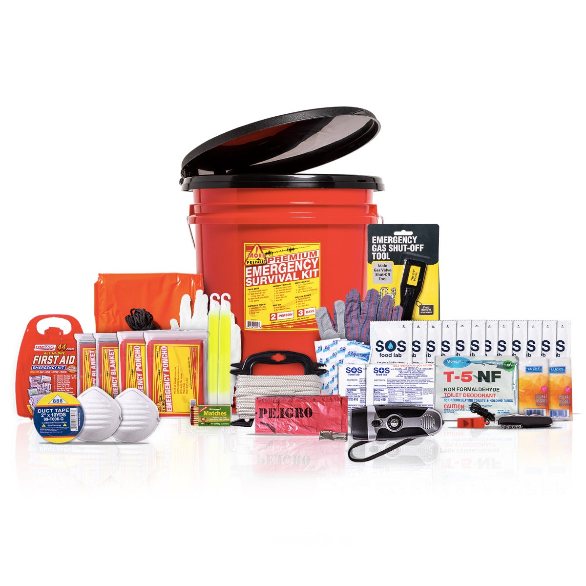 2 Person Home Survival Kit - Premium with Seat