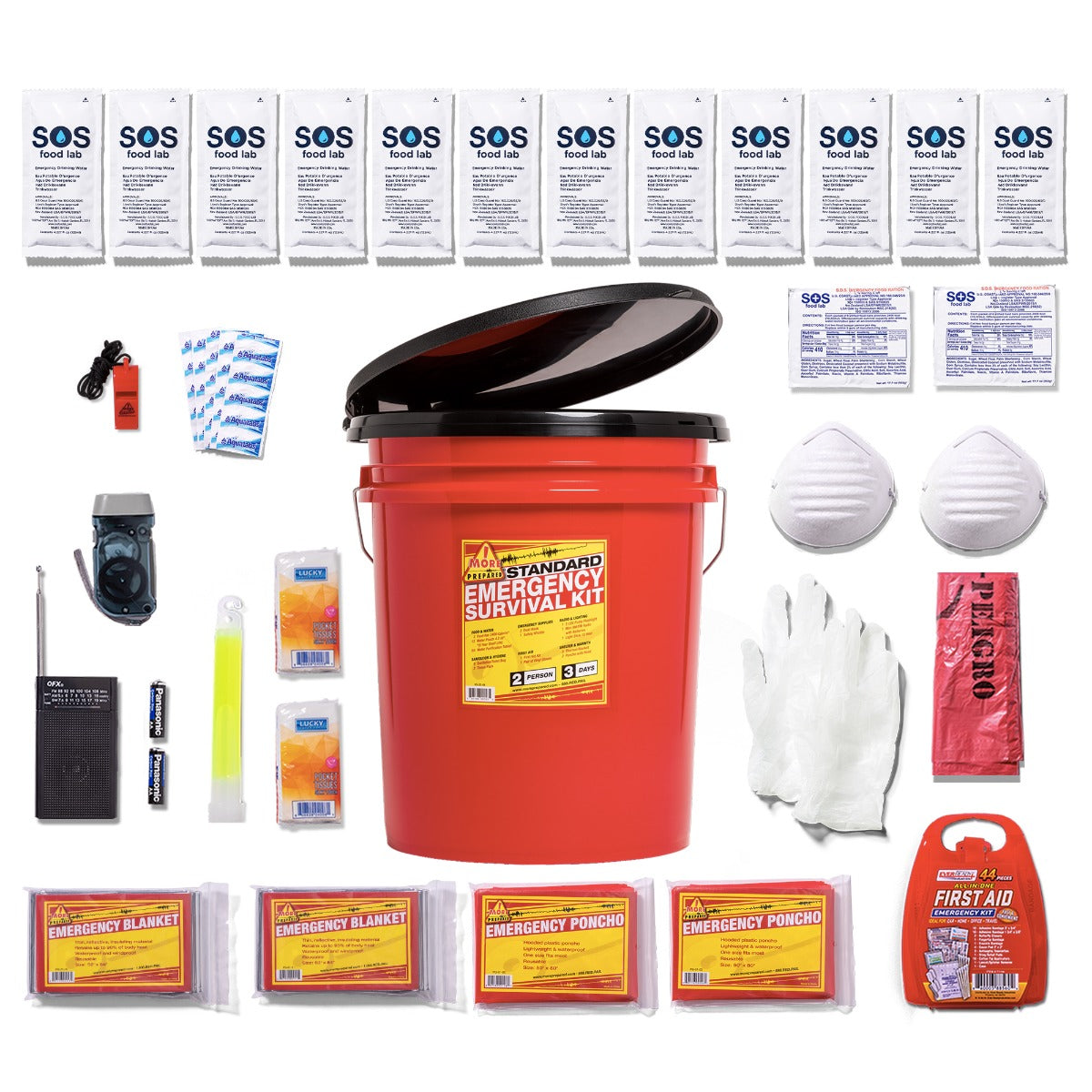 2 Person Home Survival Kit - Standard with Seat