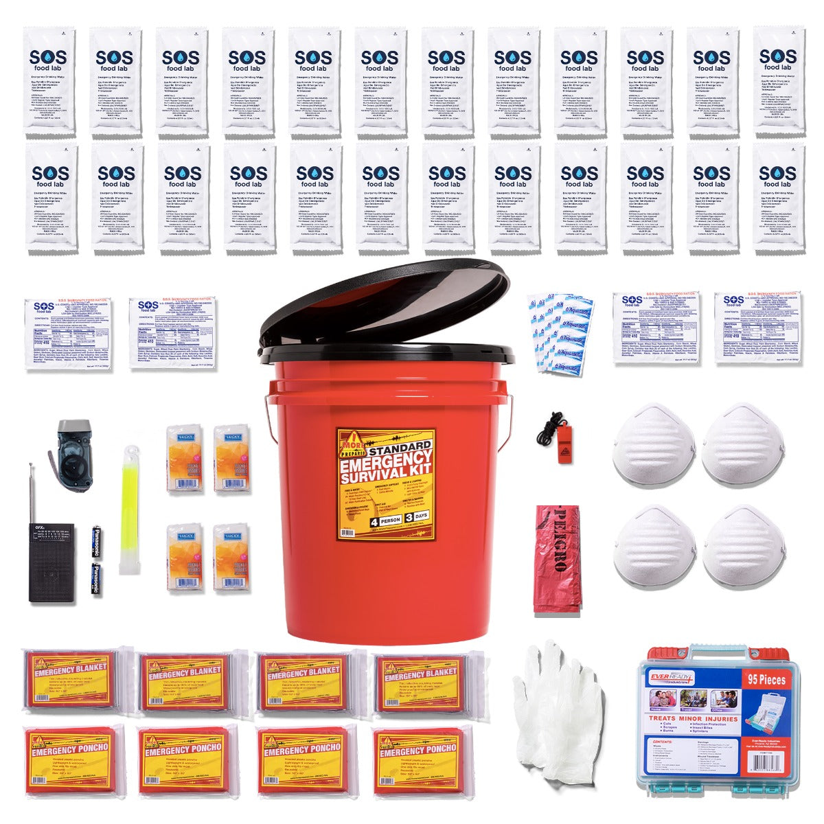 4-Person 72-Hour Home Emergency Kit - Standard