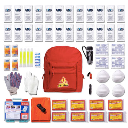 4 Person Backpack Survival Kit - Premium - Shortened Shelf Life