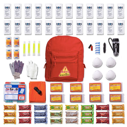 4 Person Backpack Survival Kit - Premium with New Millennium Bars