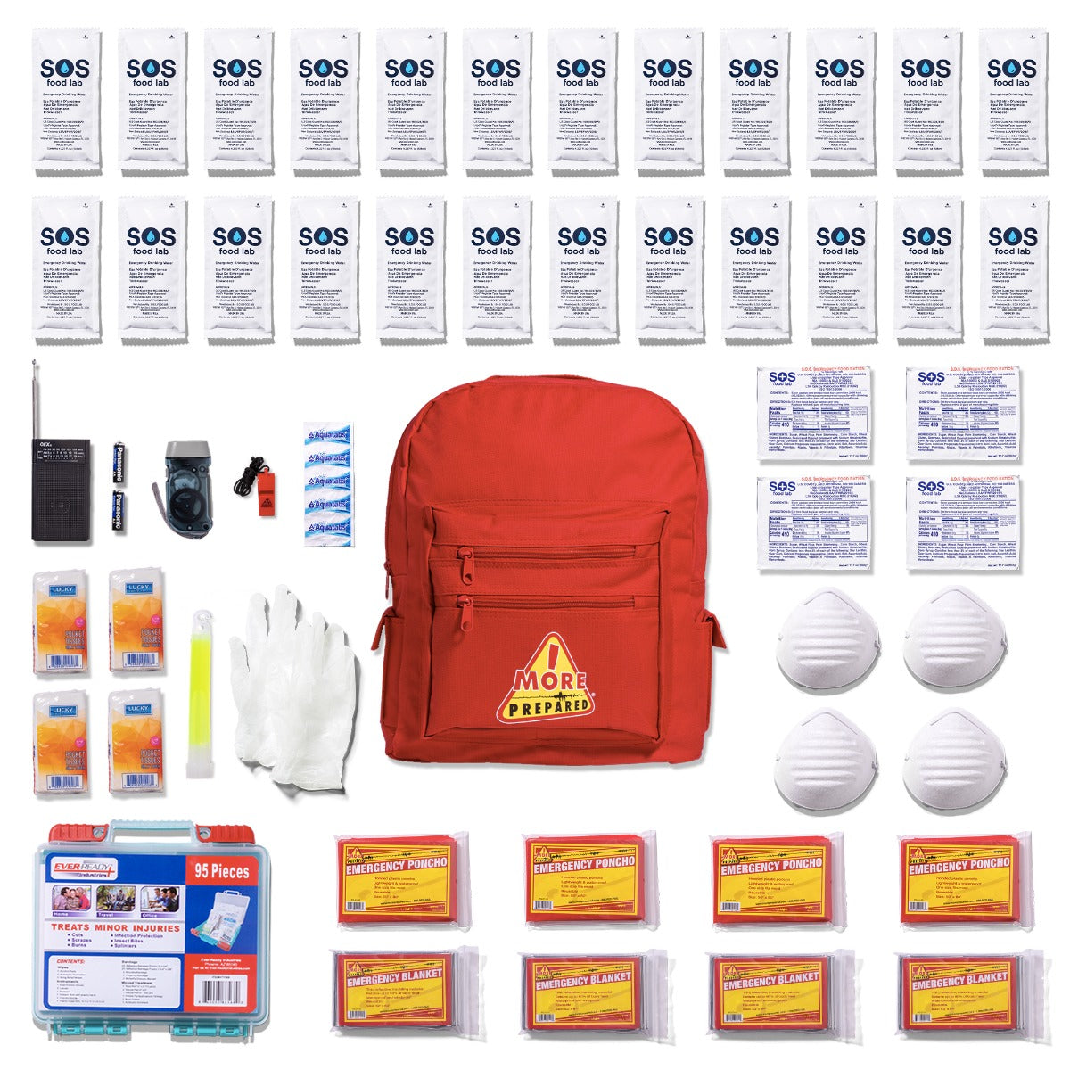 Meadows 4 Person Backpack Survival Kit - Standard