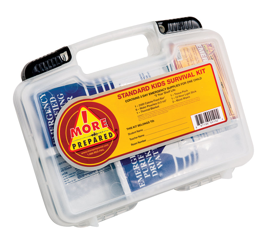 More Prepared Standard Kids Survival Kit in Case closed
