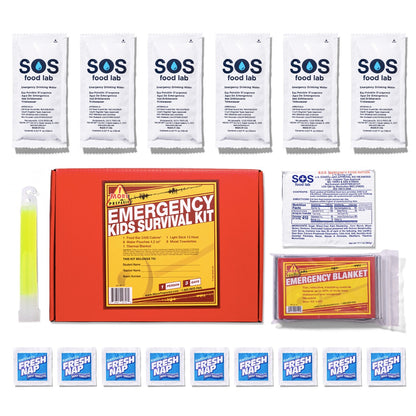 3 Day Kids Survival Kit in Box - Shortened Shelf Life