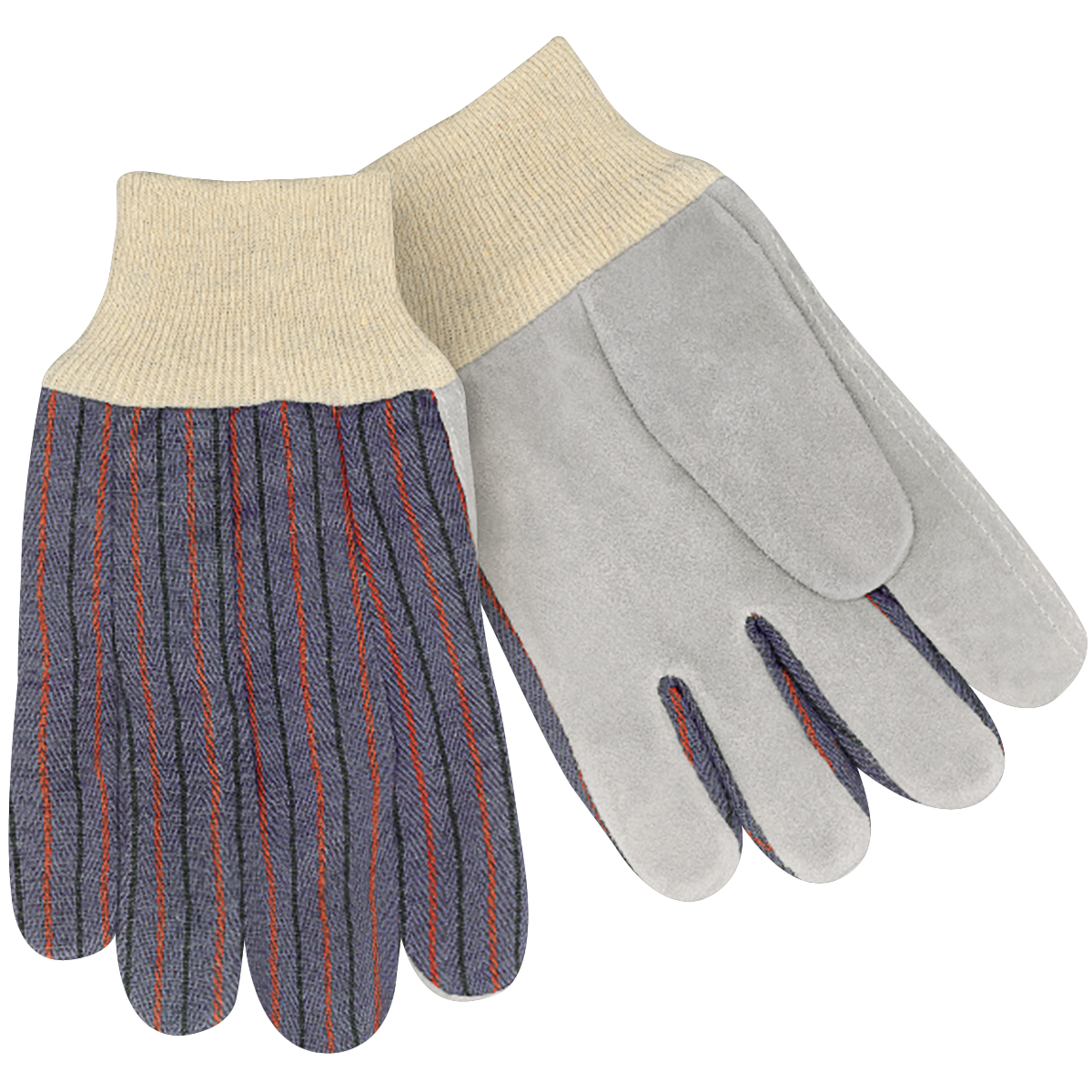 leather palm work gloves with knit cuff