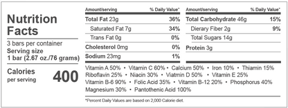 Mainstay 1200 Calorie Emergency Food Bars - Pallet of 3,780