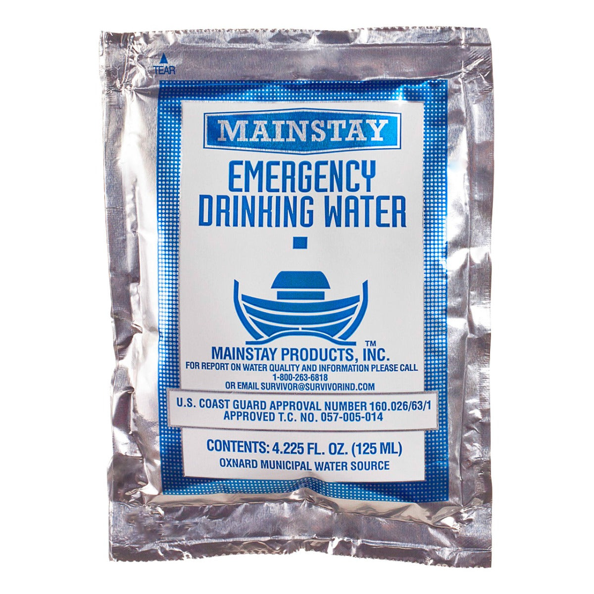 Mainstay emergency drinking water pouch