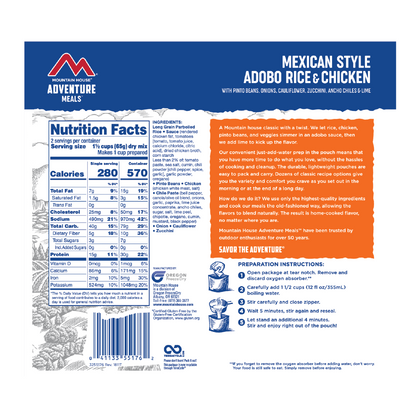 Mountain House Mexican-Style Adobo Rice & Chicken (Gluten-Free) - Pouch