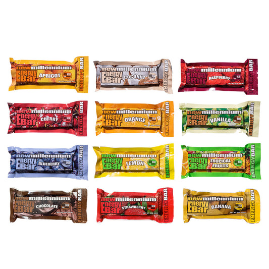 New Millennium 400 Calorie Energy Bar - 12 Fruit Flavors