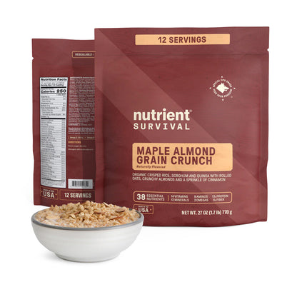 Nutrient Survival Maple Almond Grain Crunch - Pantry Pack