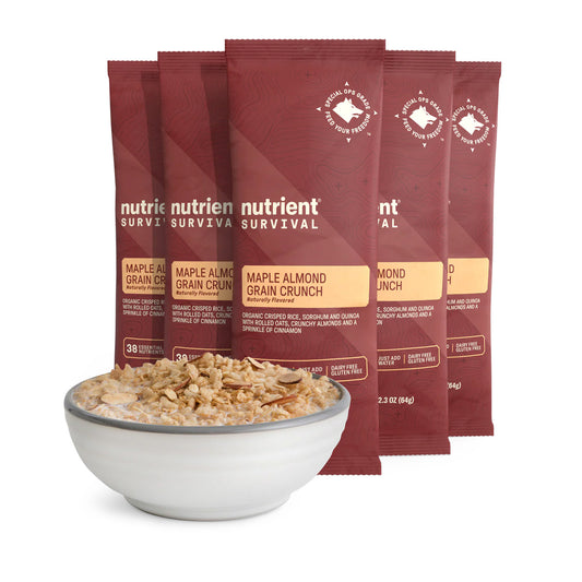 Nutrient Survival Maple Almond Grain Crunch Singles - Pack of 5