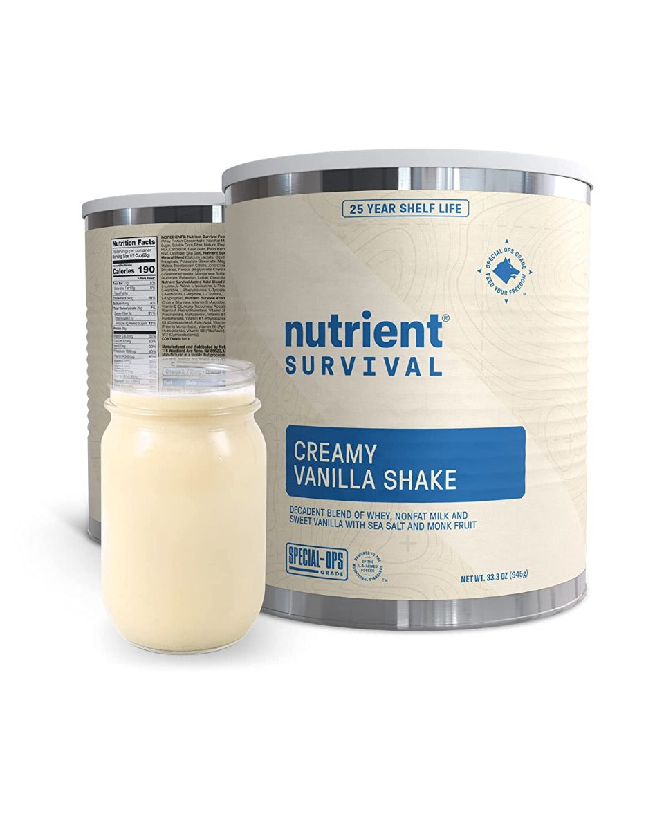 Nutrient Survival Creamy Vanilla Shake in #10 Can