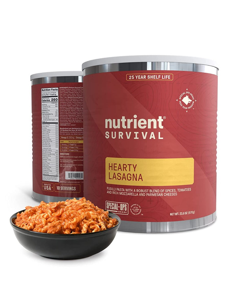 Nutrient Survival Hearty Lasagna in #10 Can