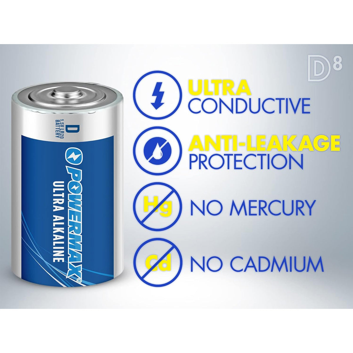 Powermax Alkaline D Battery (single)
